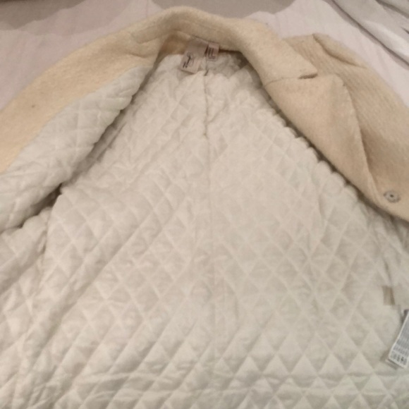 Forever 21 Cream mid length pea coat - Picture 5 of 5